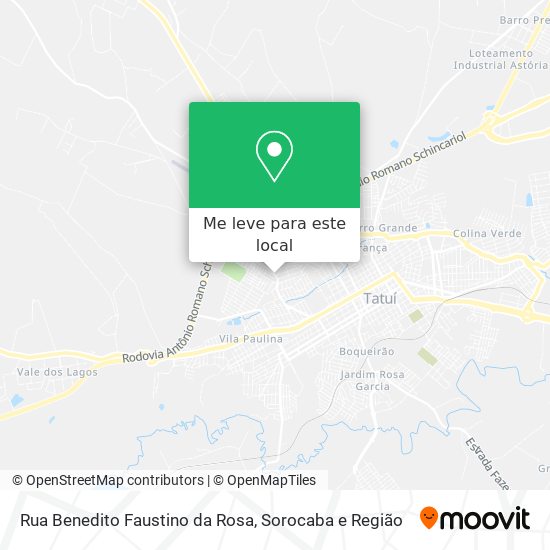 Rua Benedito Faustino da Rosa mapa