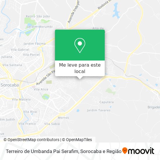 Terreiro de Umbanda Pai Serafim mapa