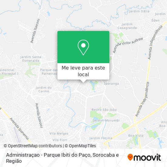 Administraçao - Parque Ibiti do Paço mapa