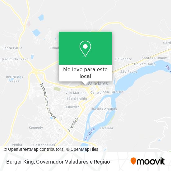 Burger King mapa