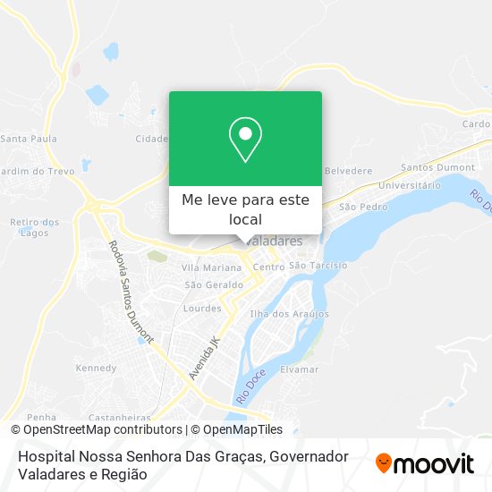 Hospital Nossa Senhora Das Graças mapa