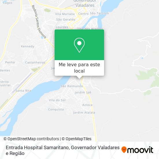 Entrada Hospital Samaritano mapa