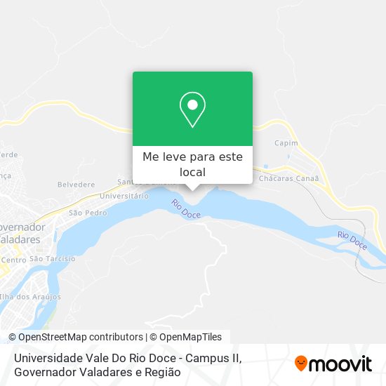 Universidade Vale Do Rio Doce - Campus II mapa
