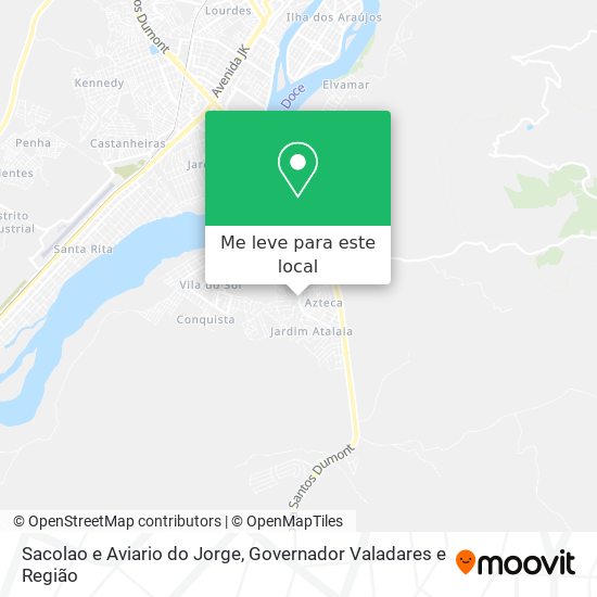 Sacolao e Aviario do Jorge mapa