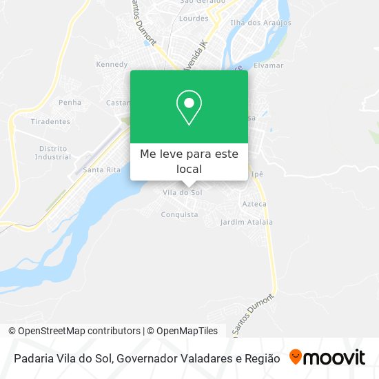 Padaria Vila do Sol mapa