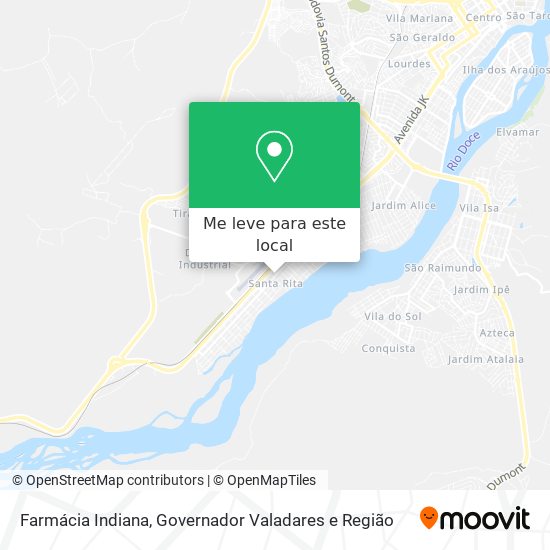 Farmácia Indiana mapa