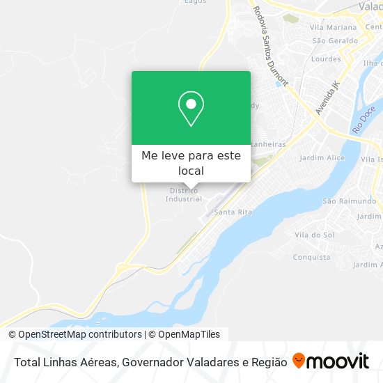 Total Linhas Aéreas mapa