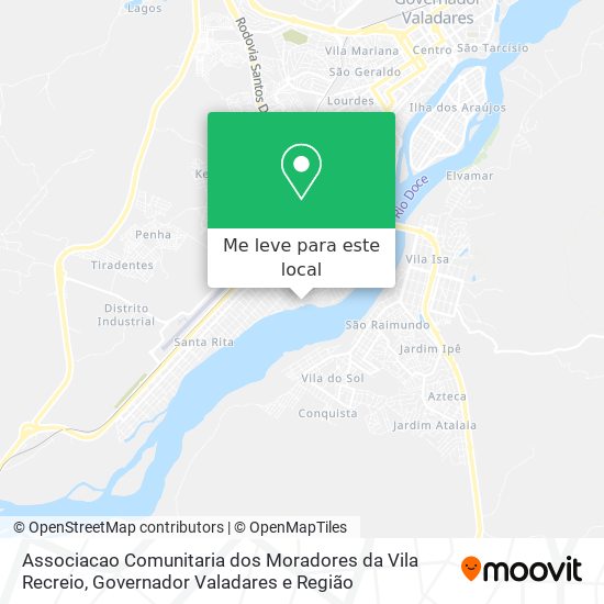 Associacao Comunitaria dos Moradores da Vila Recreio mapa