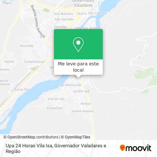 Upa 24 Horas Vila Isa mapa