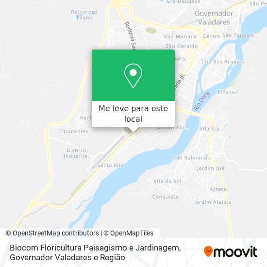 Biocom Floricultura Paisagismo e Jardinagem mapa