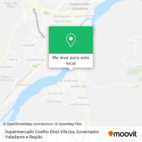 Supermercado Coelho Diniz Vila Isa mapa