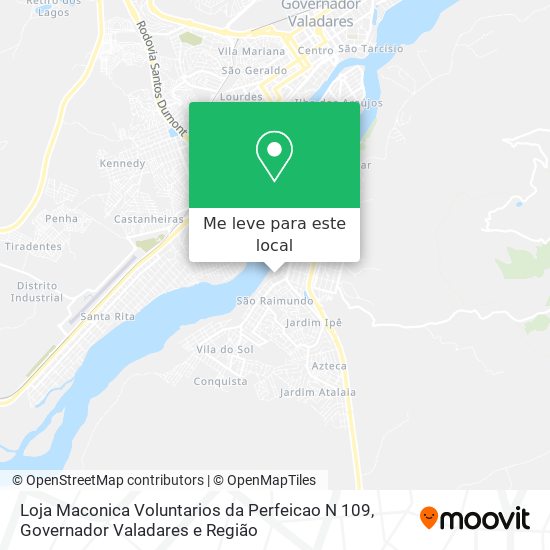 Loja Maconica Voluntarios da Perfeicao N 109 mapa