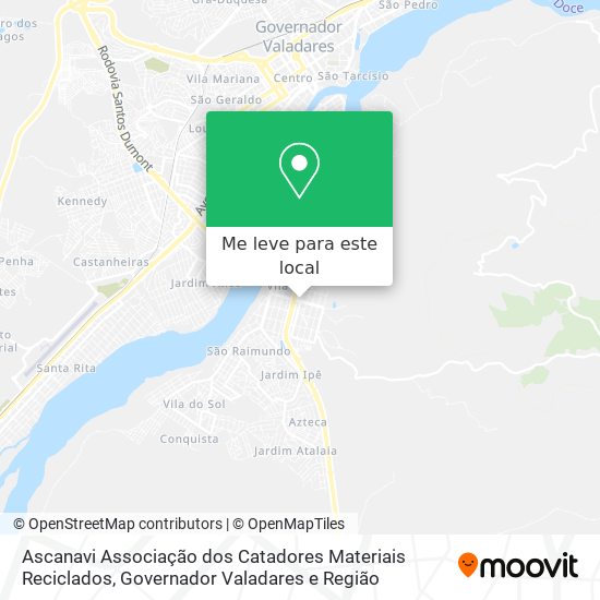 Ascanavi Associação dos Catadores Materiais Reciclados mapa