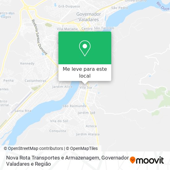 Nova Rota Transportes e Armazenagem mapa