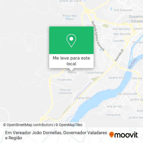 Em Vereador João Dornellas mapa