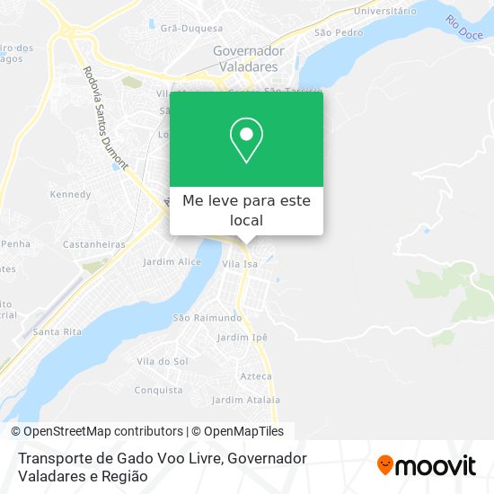 Transporte de Gado Voo Livre mapa