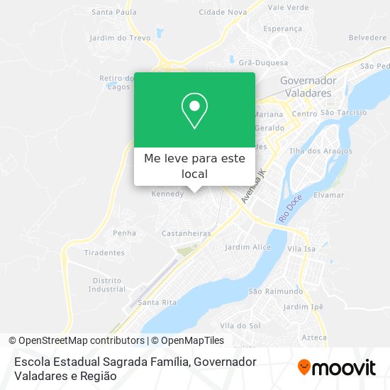 Escola Estadual Sagrada Família mapa