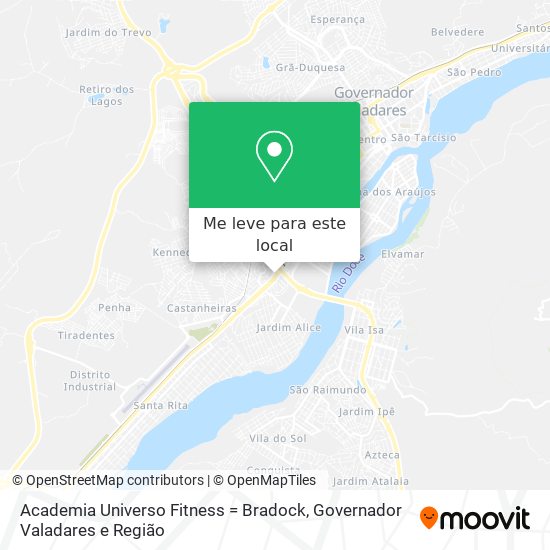 Academia Universo Fitness = Bradock mapa