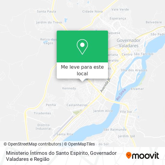 Ministerio Íntimos do Santo Espírito mapa