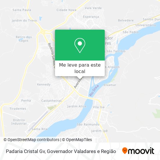 Padaria Cristal Gv mapa