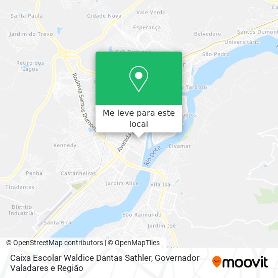 Caixa Escolar Waldice Dantas Sathler mapa