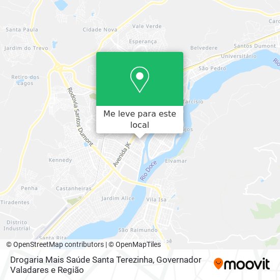 Drogaria Mais Saúde Santa Terezinha mapa