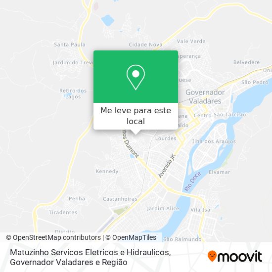 Matuzinho Servicos Eletricos e Hidraulicos mapa