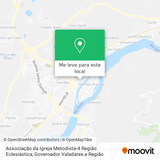 Associação da Igreja Metodista-4 Região Eclesiástica mapa