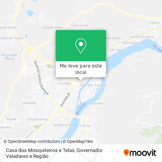 Casa dos Mosquiteiros e Telas mapa