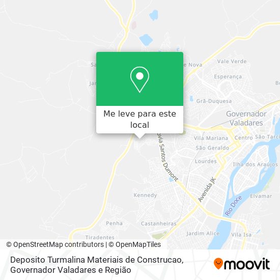 Deposito Turmalina Materiais de Construcao mapa