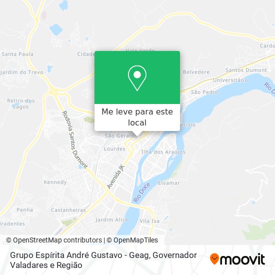 Grupo Espírita André Gustavo - Geag mapa