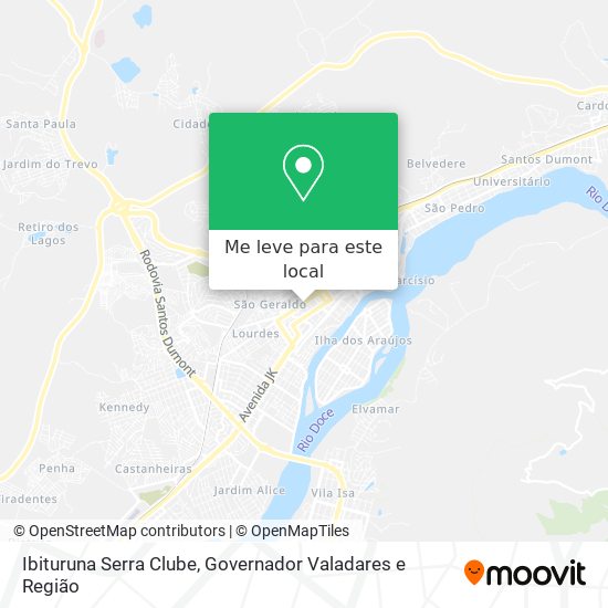 Ibituruna Serra Clube mapa