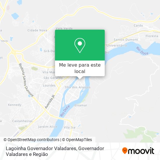 Lagoinha Governador Valadares mapa