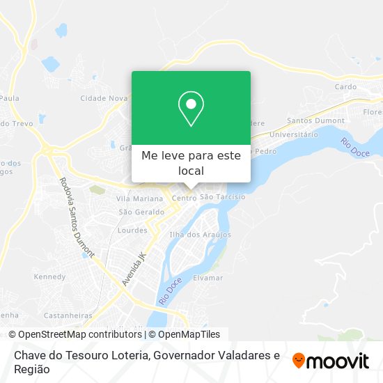 Chave do Tesouro Loteria mapa