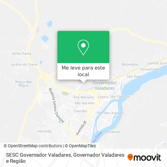 SESC Governador Valadares mapa