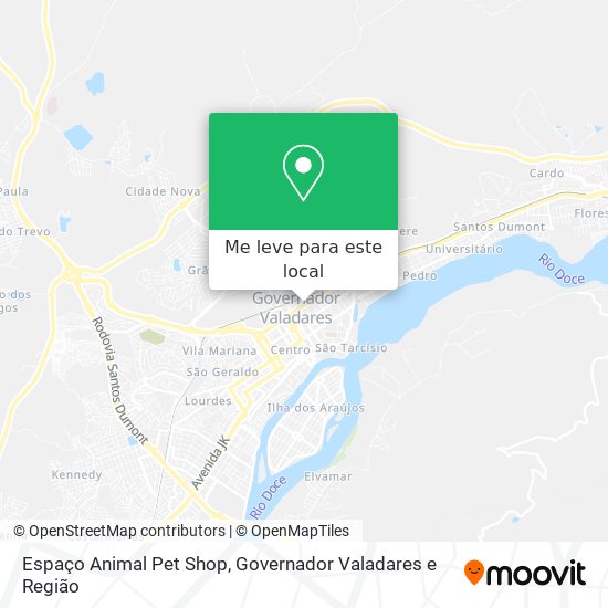 Espaço Animal Pet Shop mapa