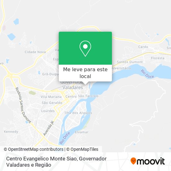 Centro Evangelico Monte Siao mapa