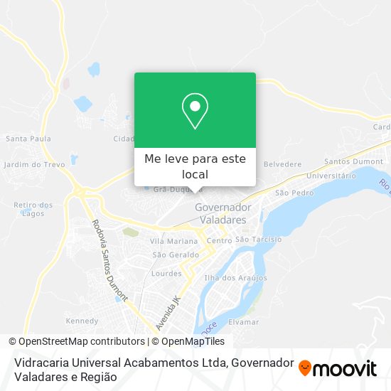 Vidracaria Universal Acabamentos Ltda mapa