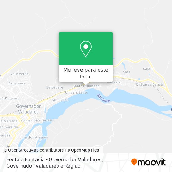 Festa à Fantasia - Governador Valadares mapa