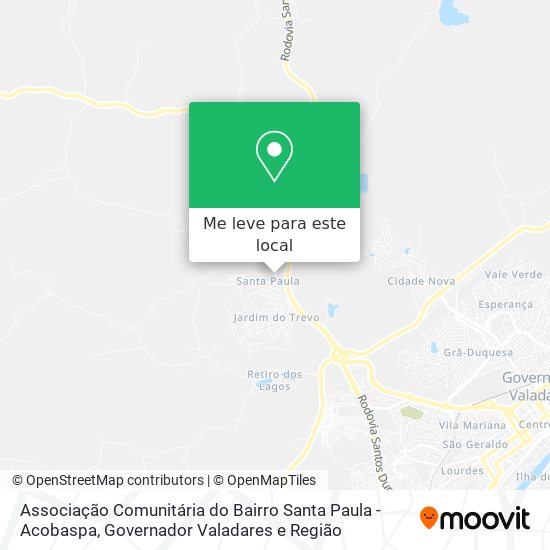 Associação Comunitária do Bairro Santa Paula - Acobaspa mapa
