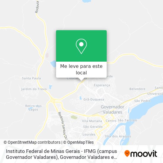 Instituto Federal de Minas Gerais - IFMG (campus Governador Valadares) mapa