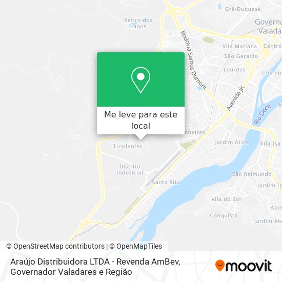 Araújo Distribuidora LTDA - Revenda AmBev mapa