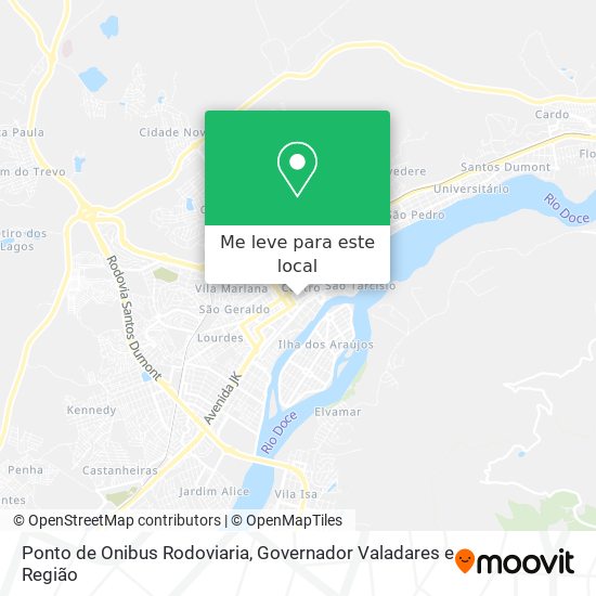 Ponto de Onibus Rodoviaria mapa