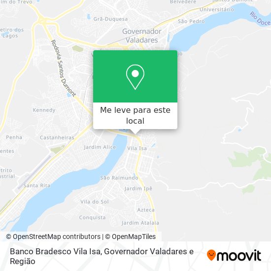 Banco Bradesco Vila Isa mapa
