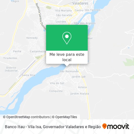 Banco Itau - Vila Isa mapa
