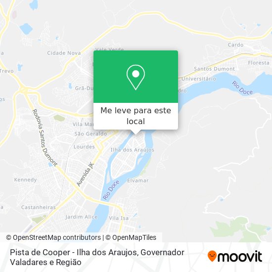 Pista de Cooper - Ilha dos Araujos mapa