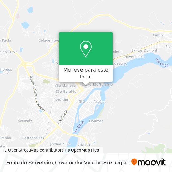 Fonte do Sorveteiro mapa