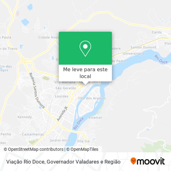 Viação Rio Doce mapa