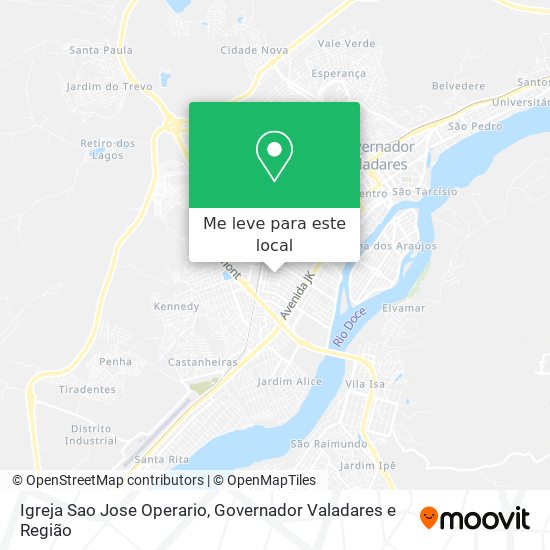 Igreja Sao Jose Operario mapa