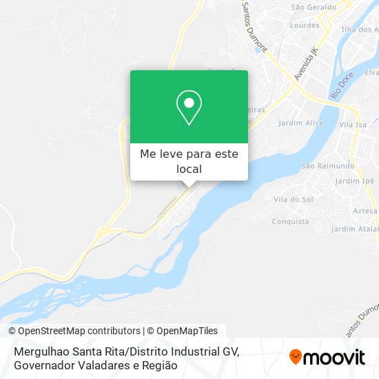 Mergulhao Santa Rita / Distrito Industrial GV mapa